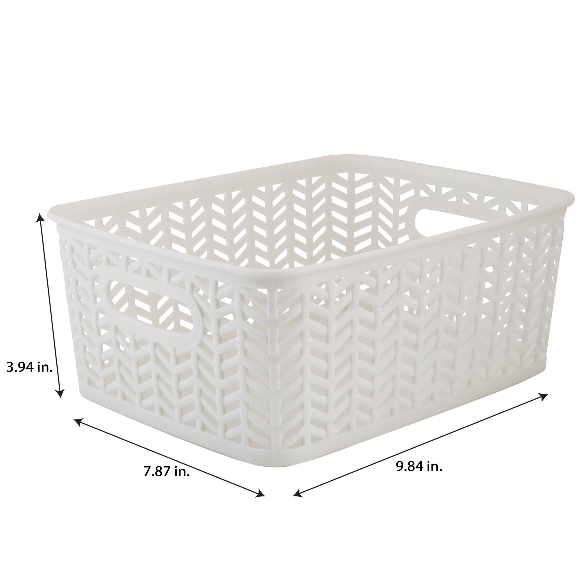 Simplify Small Herringbone Storage Bin